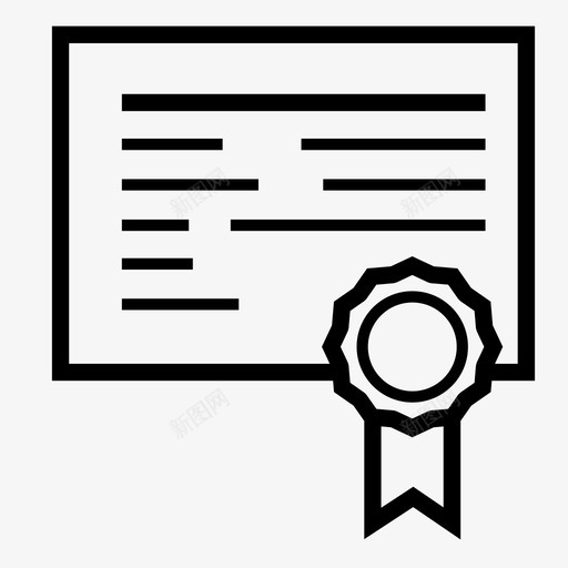 证书批准文凭图标svg_新图网 https://ixintu.com 印章 批准 文件 文凭 证书