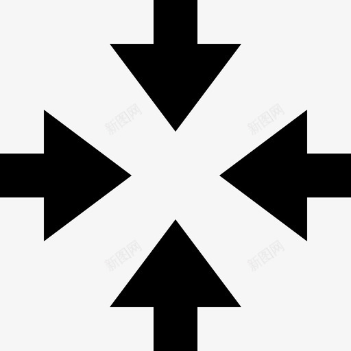 压缩折叠四个箭头图标svg_新图网 https://ixintu.com 压缩 四个箭头 折叠 最小化