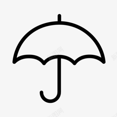 雨伞多云下雨图标图标