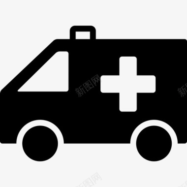 救护车交通工具踢足球图标图标