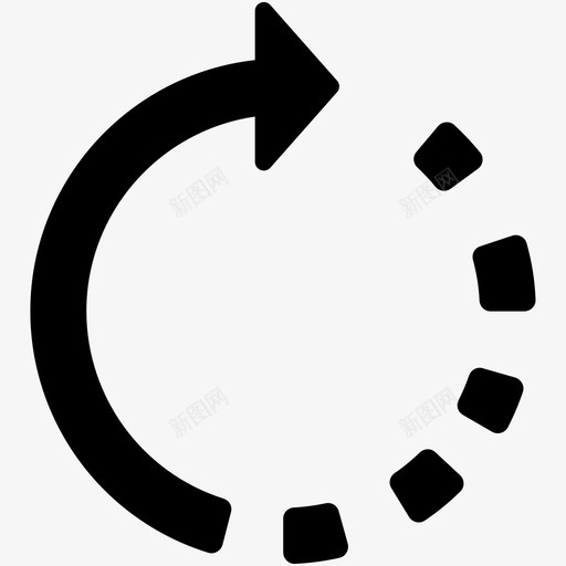 同步箭头处理同步图标svg_新图网 https://ixintu.com web和用户界面字体图标 同步 同步箭头 处理