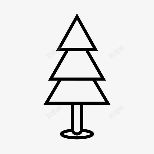 树圣诞树冷杉图标svg_新图网 https://ixintu.com 冷杉 圣诞树 树 装饰品