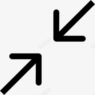 折叠两个箭头对角线符号bigmuglinelineal图标图标