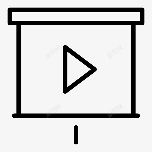 投影屏幕电影播放图标svg_新图网 https://ixintu.com 投影屏幕 播放 演示 电影 电影视频大纲