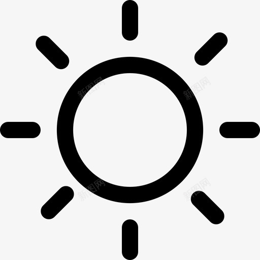 太阳日天气符号大杯线线形图标svg_新图网 https://ixintu.com 大杯线 太阳日天气符号 线形