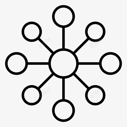 网络共享社交图标svg_新图网 https://ixintu.com 共享 商务 社交 网络