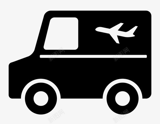 机场班车送货旅行图标svg_新图网 https://ixintu.com 卡车 旅行 机场班车 车辆 送货 送货卡车