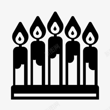蜡烛烛光圣诞装饰图标图标