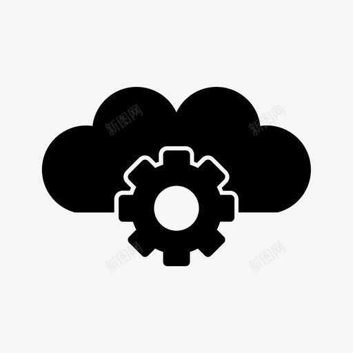 云设置驱动器齿轮图标svg_新图网 https://ixintu.com 上传 云设置 搜索引擎优化字形 驱动器 齿轮