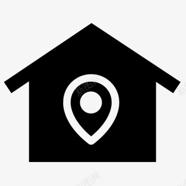 住宅位置gps地图标记图标