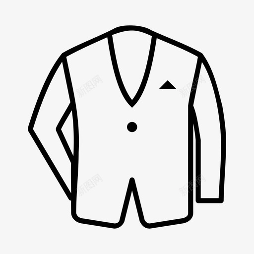 西装服装专业图标svg_新图网 https://ixintu.com 专业 制服 服装 西装 领带