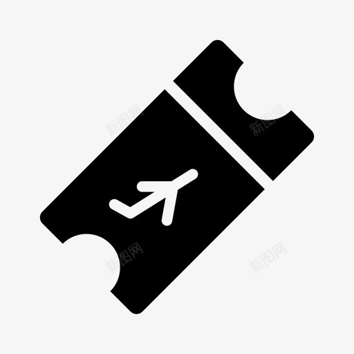 机票机场通行证登机牌图标svg_新图网 https://ixintu.com 机场通行证 机票 登机牌 飞机票