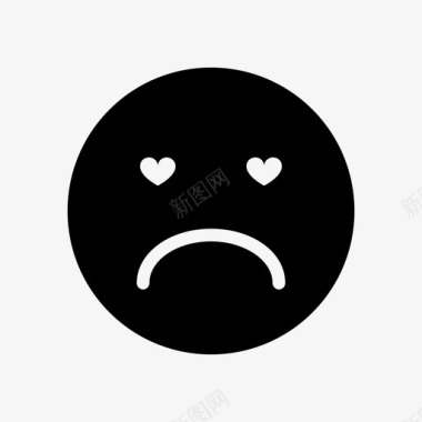 悲伤不高兴情绪图标图标