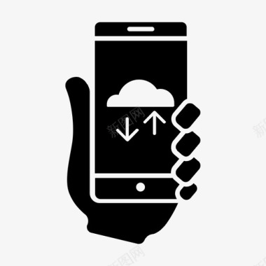 智能手机云移动可用性图标图标