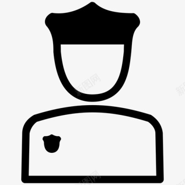 警察警官警卫图标图标