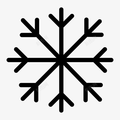 雪花寒冷天空图标svg_新图网 https://ixintu.com 下雪 冬天 天气 天气图标 天空 寒冷 雪花