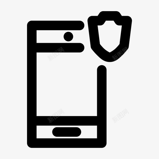 安全智能手机密码屏蔽图标svg_新图网 https://ixintu.com 安全智能手机 密码 屏蔽 智能手机粗体