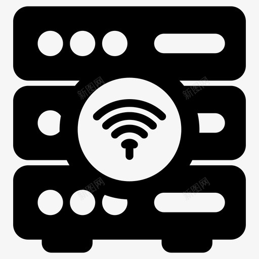 wifi连接良好服务器图标svg_新图网 https://ixintu.com wifi wifi共享 存储 服务器 连接良好