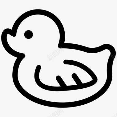 橡胶鸭婴儿浴缸图标图标