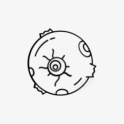 小行星星球行星小行星陨石坑图标高清图片