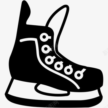男溜冰鞋曲棍球冰图标图标