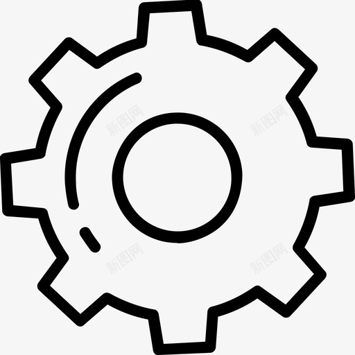 齿轮修理设置图标svg_新图网 https://ixintu.com 修理 教育线图标 设置 齿轮