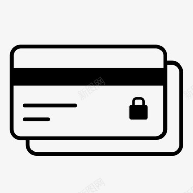 卡片通行证钥匙锁图标图标