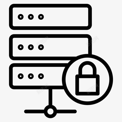 安全服务器锁定服务器密码保护图标svg_新图网 https://ixintu.com 安全数据 安全服务器 密码保护 服务器保护 锁定服务器