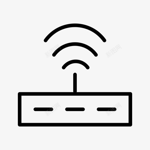 无线路由器设备信号图标svg_新图网 https://ixintu.com seo线 wifi 信号 无线路由器 设备