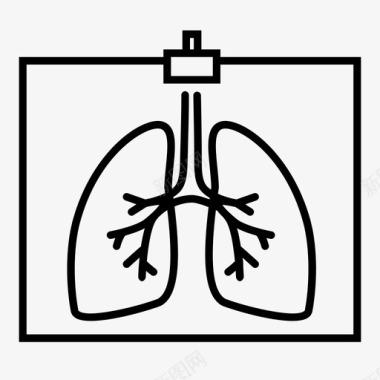 X光人肺医学图标图标