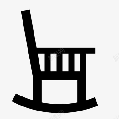 摇椅木椅家具内饰有用的图标图标
