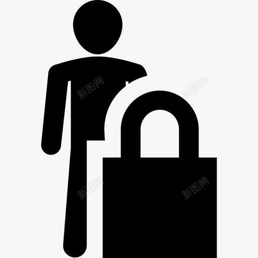 个人安全标志钥匙和锁图标svg_新图网 https://ixintu.com 个人安全标志 钥匙和锁