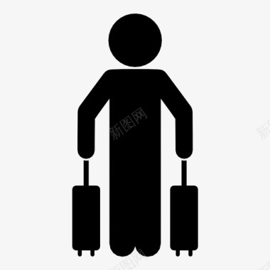 儿童旅客客户行李图标图标