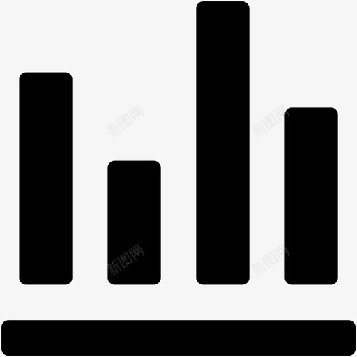 条形图增长图进度图图标svg_新图网 https://ixintu.com web和用户界面字体图标 增长图 条形图 进度图