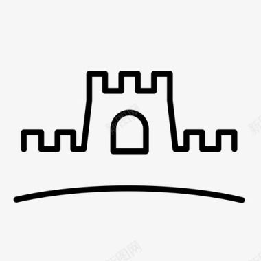 长城中国城墙图标图标