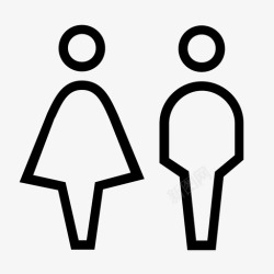 变型性别头像浴室图标高清图片