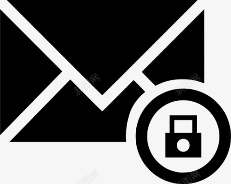 电子邮件安全电子邮件保护电子邮件挂锁图标图标