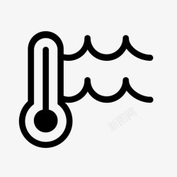 最高温度水温最高温度温度计图标高清图片