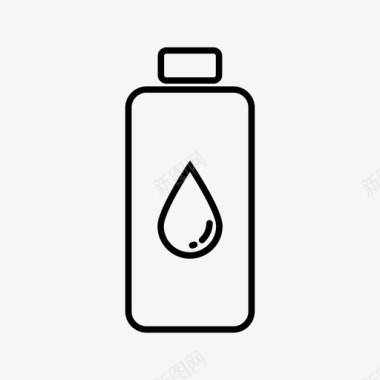 水瓶冷水塑料图标图标