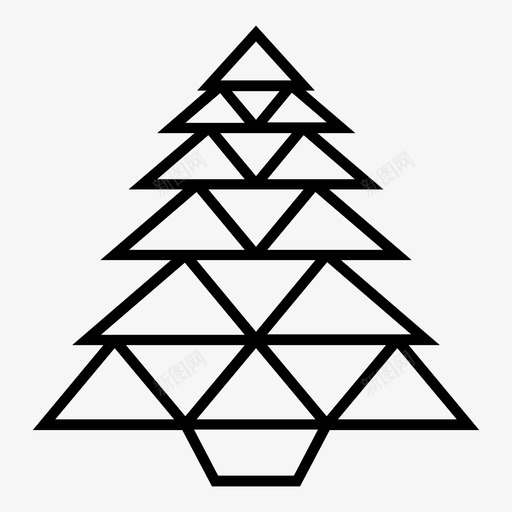圣诞树森林几何图标svg_新图网 https://ixintu.com 三角形 几何 圣诞树 圣诞节 松树 森林