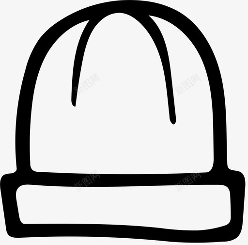 帽子头饰保暖的图标svg_新图网 https://ixintu.com 保暖的 冬天的 头饰 帽子 手绘的衣服