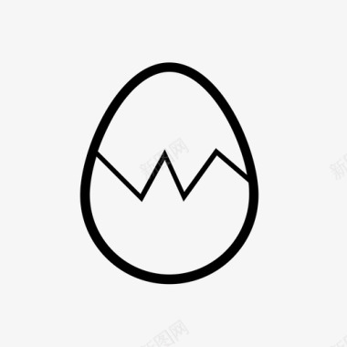 鸡蛋可堆肥蛋壳图标图标