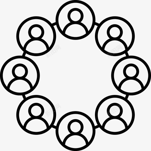 团队协作团契图标svg_新图网 https://ixintu.com 协作 团契 团队 小组 网络