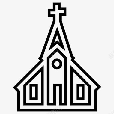 教堂基督教堂教堂建筑图标图标
