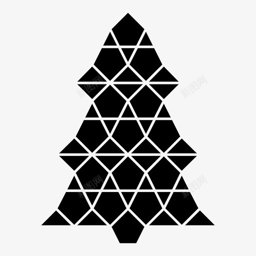 圣诞树几何自然图标svg_新图网 https://ixintu.com 几何 圣诞树 圣诞节 松树 自然