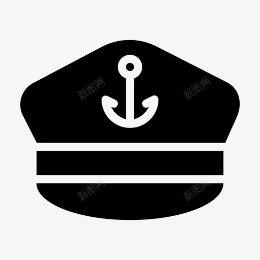 船长帽子船图标svg_新图网 https://ixintu.com 帽子 航海和航海标志 船 船长