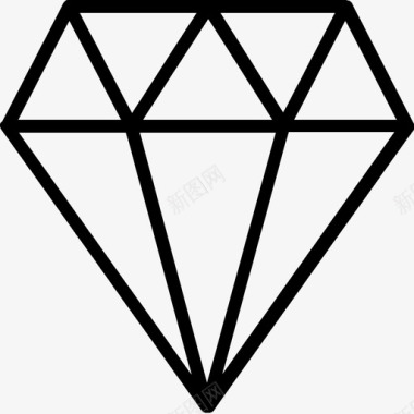 钻石宝石教育线图标图标