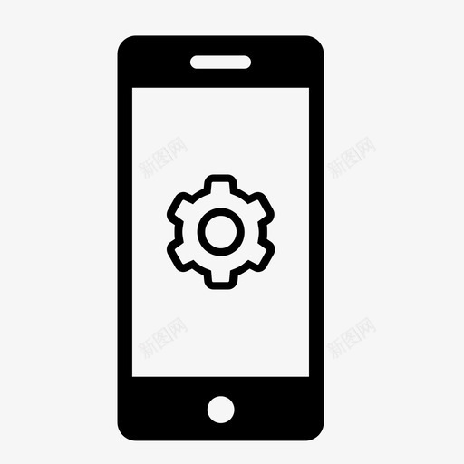 手机设置应用程序工具图标svg_新图网 https://ixintu.com 工具 应用程序 手机设置