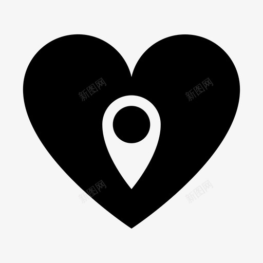 心脏定位爱情地图图标svg_新图网 https://ixintu.com 地图 心脏 心脏定位 爱情