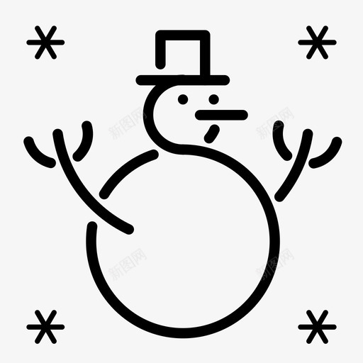 雪人胡萝卜圣诞节图标svg_新图网 https://ixintu.com 圣诞快乐 圣诞节 帽子 胡萝卜 雪人